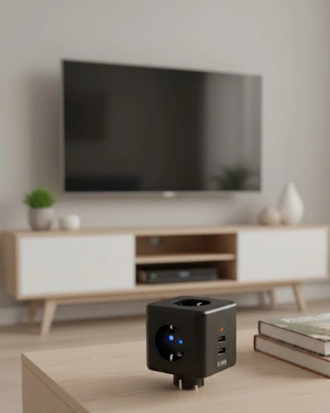 Ev ve Ofis Kullanımı İçin Akım Korumalı USB Girişli Priz ürün görseli 1