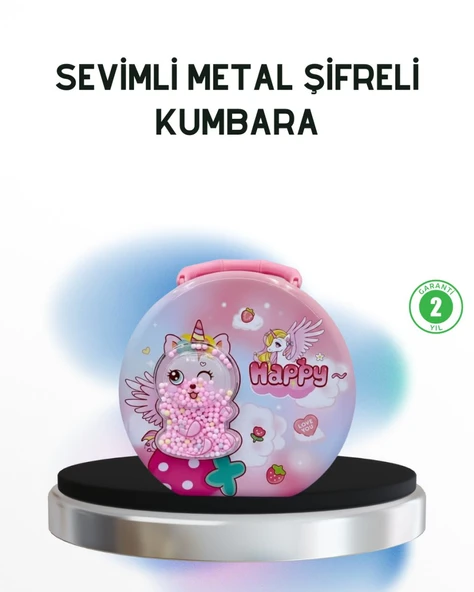 Anahtarlı Çocuk Para Kasası Eğitici ve Dekoratif Tasarım ürün görseli 1