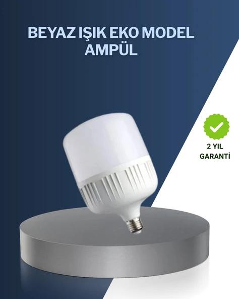 Uzun Ömürlü Şarjlı LED Ampul 30 Watt Güçlü Aydınlatma ürün görseli 1