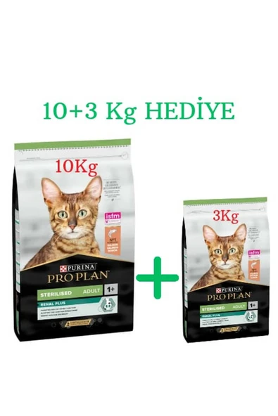 Proplan Somonlu Kısırlaştırılmış Kedi Maması 10 Kg+3 Kg ürün görseli 1