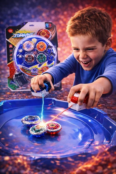 PTTAVM: Metal Fusion Tornado Clash 5D Arenalı 4'lü Beyblade