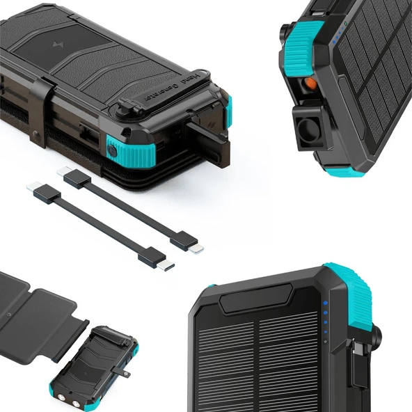 ASPİLSAN ASP-P20000HS Powerbank + 6'lı Solar Panel Dahil ürün görseli 1