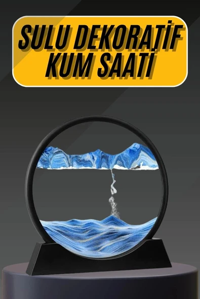 3d Led Işıklı Kum Saati Gece Lambası Hareketli Sulu Kum Saati Dekoratif ürün görseli 1