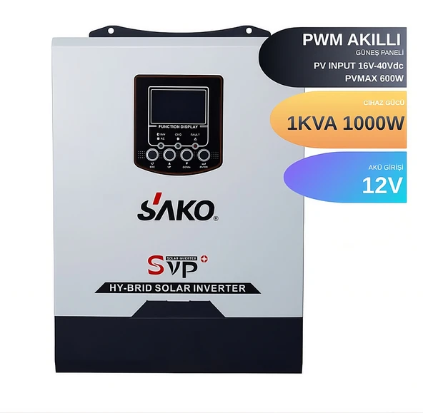 SAKO 1KVA 1KW 1000VA 1000 Watt Tam Sinüs Akıllı PWM Inverter 12-220v 1KW İnvertör ürün görseli 1