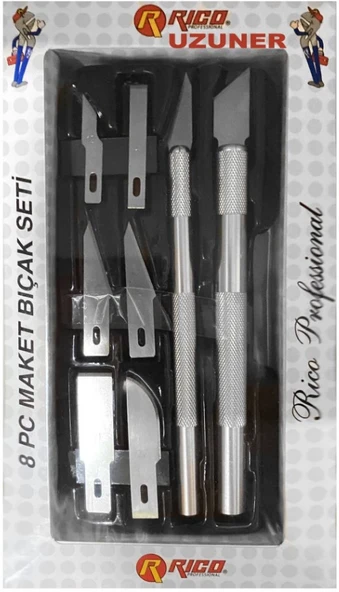 Rıco Maket Bıçağı Seti 8 Pc KK7001 ürün görseli 1