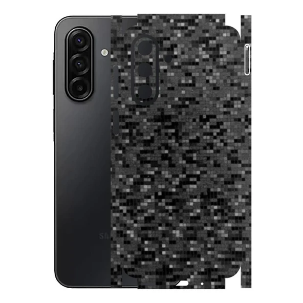 Samsung Galaxy A17 ile Uyumlu 360 Arka Kaplama   Pixel Desenli Siyah ürün görseli 1