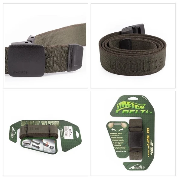Evolite Outdoor Stretch Kemer 4cm - Haki - Resim 4
