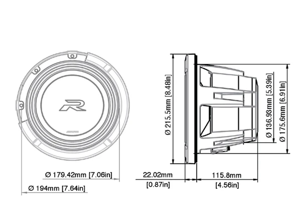 Alpine R2-W8D4 20cm Subwoofer - Resim 5