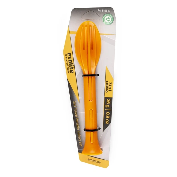 Evolite Combo 3 in 1 Çatal Kaşık Set (TURUNCU) - Resim 4