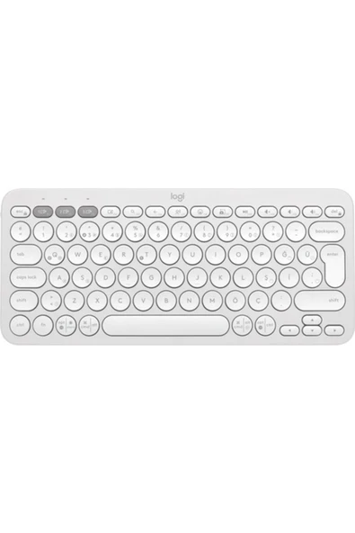 Logitech K380S Pebble Keys 2 Çoklu Cihaz Özellikli Bluetooth Türkçe Q Klavye - Beyaz ürün görseli 1