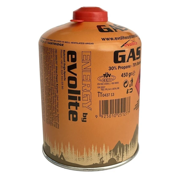 Evolite Butane Propane Vidalı 450 Gr. Ocak Kartuşu ürün görseli 1