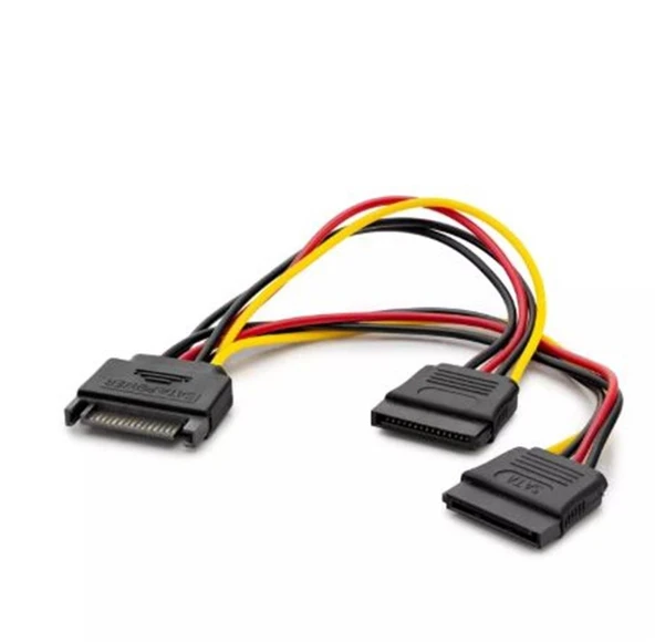 Hadron HDX5519 Sata Power Kablo Dökme 15Cm Siyah ürün görseli 1