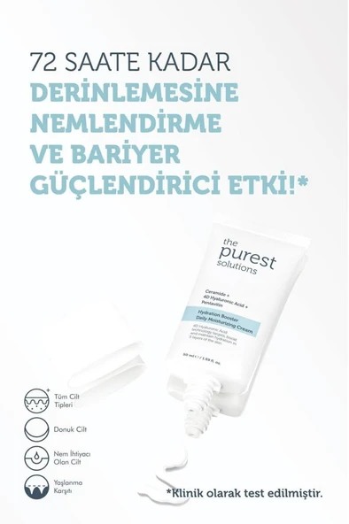The Purest Solutions Hydration Booster Daily Moisturizing Cream 50 Ml - Resim 3