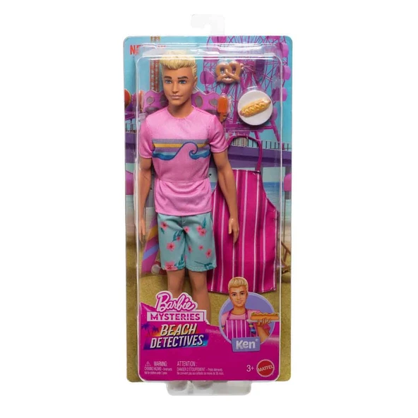Barbie Mysteries Beach Detectives Ken Bebek JFV65 ürün görseli 1