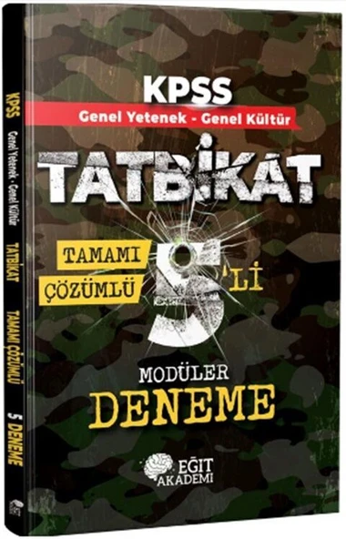 Mehmet Eğit KPSS Genel Yetenek Genel Kültür Tatbikat Tamamı Çözümlü 5 li Modüler Deneme ürün görseli 1