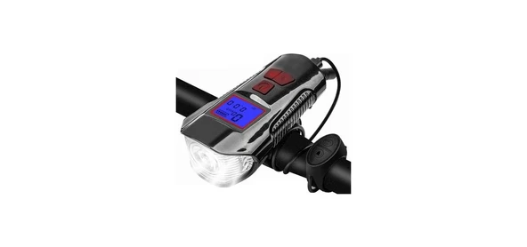 FORTE GT XBYC 6029 FY-317 BİSİKLET KİLOMETRE SAATİ ÖN LAMBA USB KIRMIZI ürün görseli 1