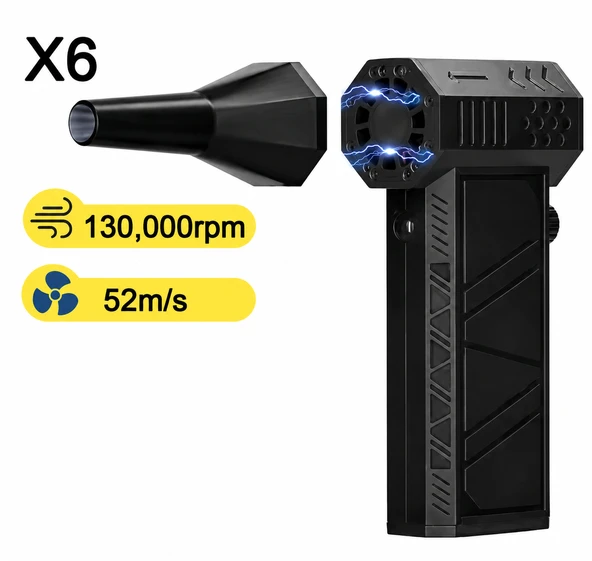 Mini Turbo Jet Fan Turbo Şiddetli Fan 130000rpm Yüksek Hızlı Güçlü Jet Fan Üfleyici 2 Adet Başlık ürün görseli 1