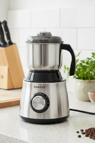 Sokany Paslanmaz Çelik Profesyonel Blender & Öğütücü Seti SK-156 ürün görseli 1