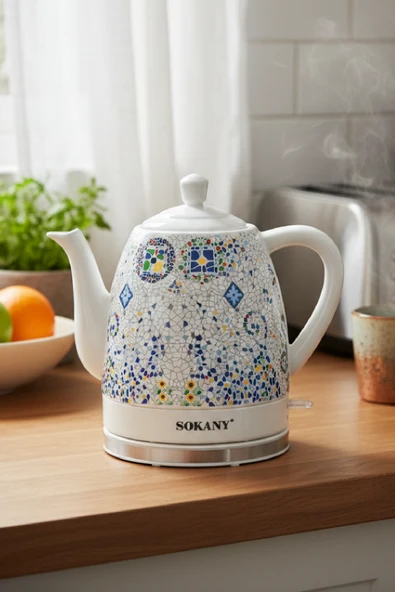 Sokany 1.5L Modern Elektrikli Kettle SK-09008 ürün görseli 1