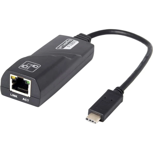 Type-C Ethernet 10/100/1000 Çevirici Type C RJ45 USB 3.1 Arayüzü (Usb C RJ45) Gigabit Lan Network ürün görseli 1