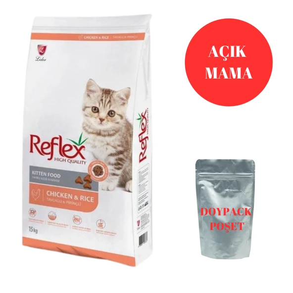 Reflex Kitten Tavuk Etli 1 kg Yavru Kedi Maması - Açık Paket ürün görseli 1