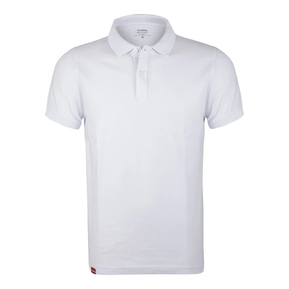 Evolite DeepRaw Erkek Polo T-Shirt- Beyaz ürün görseli 1