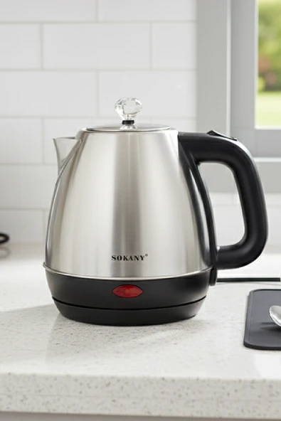 Sokany 1.7L Paslanmaz Çelik Elektrikli Kettle 1500W SK-09046 ürün görseli 1