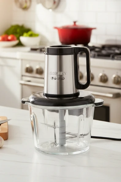 SOKANY Ultra Geniş 3L Elektrikli Doğrayıcı & Blender – SK-06027 ürün görseli 1