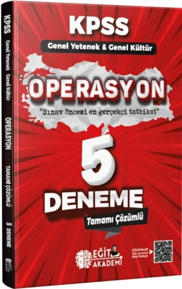 KPSS Genel Kültür Genel Yetenek Operasyon 5 Deneme Eğit Akademi ürün görseli 1