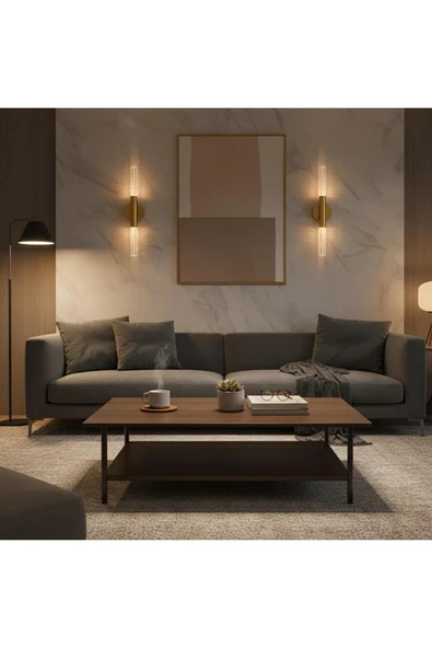 Elizim Home Lighting Su damlası ledli pilli gold aplik ürün görseli 1