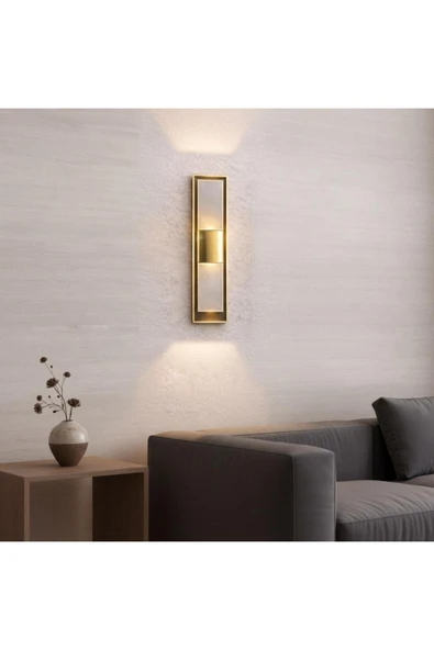 Elizim Home Lighting Dikey ledli pilli gold aplik ürün görseli 1
