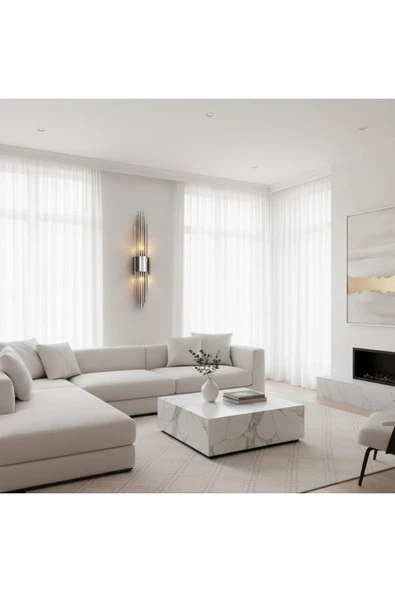 Elizim Home Lighting Elara ledli krom pilli aplik ürün görseli 1