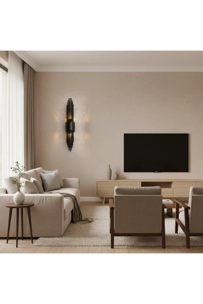 Elizim Home Lighting Elara ledli siyah pilli aplik ürün görseli 1