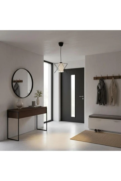 Elizim Home Lighting Penta tekli siyah sarkıt avize - Resim 2