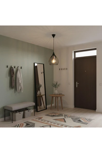 Elizim Home Lighting Armut tekli siyah sarkıt avize ürün görseli 1
