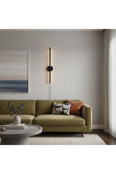 Elizim Home Lighting Çubuk siyah ledli pilli aplik ürün görseli 1