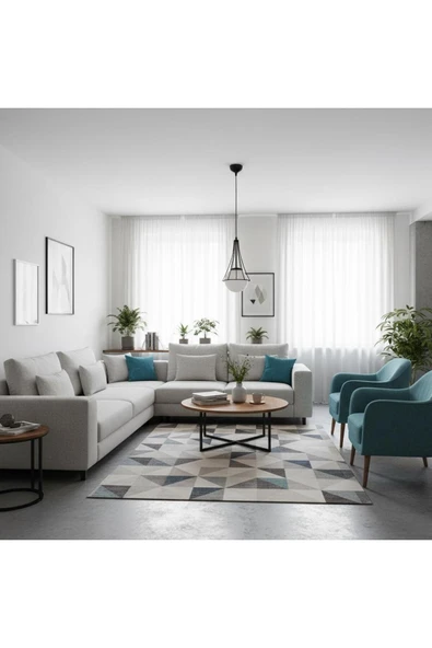 Elizim Home Lighting Lilyum tekli beyaz cam'lı sarkıt avize ürün görseli 1