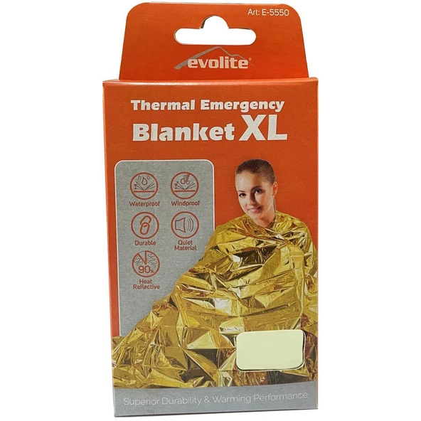 Evolite  Acil Durum Termal Battaniye XL - 160x210 cm. ürün görseli 1