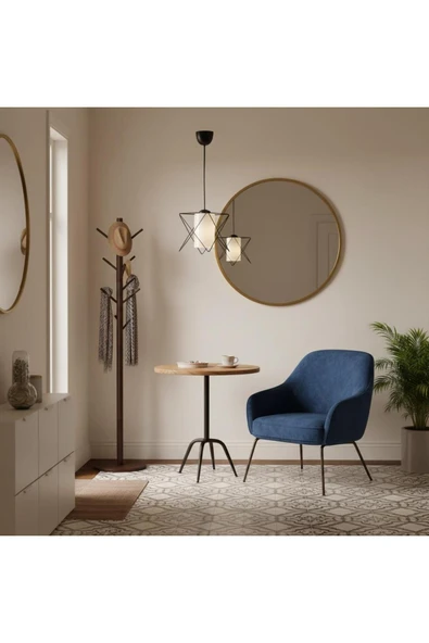 Elizim Home Lighting Penta tekli siyah sarkıt avize ürün görseli 1
