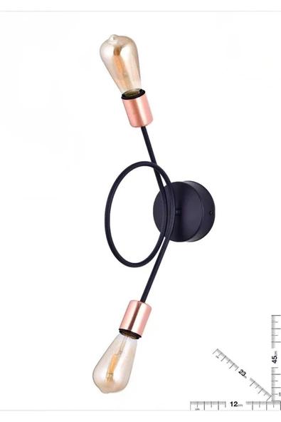 Elizim Home Lighting Sarma 2'li dekor avize aplik - Resim 8