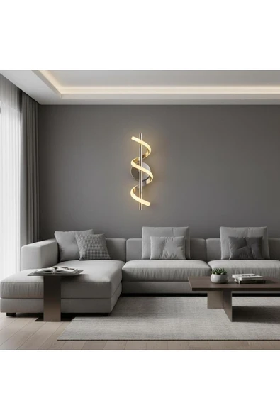 Elizim Home Lighting Burgu ledli pilli krom aplik ürün görseli 1