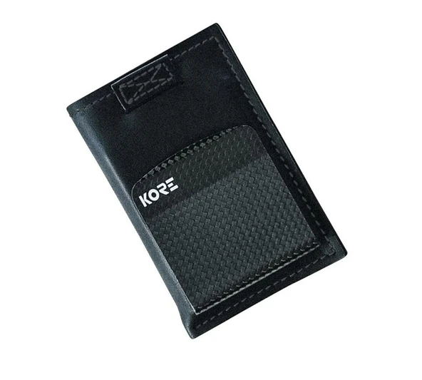 KORE İnce Deri Cüzdan + Carbon Fiber Para Klipsi ürün görseli 1