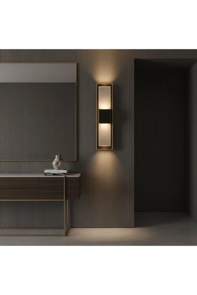Elizim Home Lighting Dikey ledli pilli siyah aplik ürün görseli 1