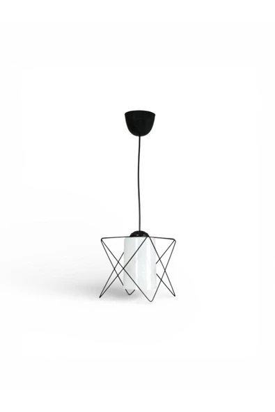 Elizim Home Lighting Penta tekli siyah sarkıt avize - Resim 3