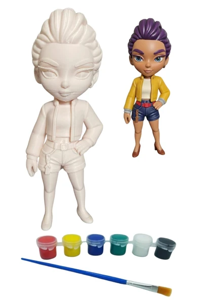 Kpop Figürü 3'lü Set 3d Baskı Boyama Seti - Resim 4