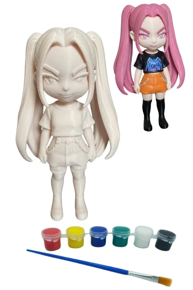 Kpop Figürü 3'lü Set 3d Baskı Boyama Seti - Resim 3