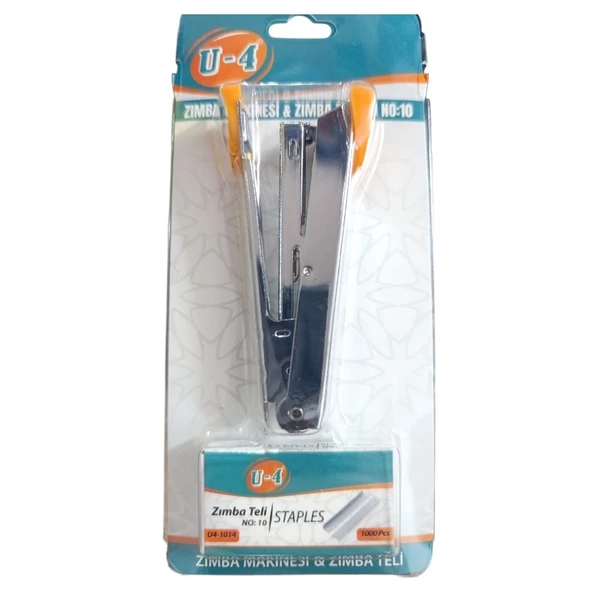 U4 Zımba Makinesi Ve Zımba Teli No:10 2li Set U4-1014-Turuncu ürün görseli 1