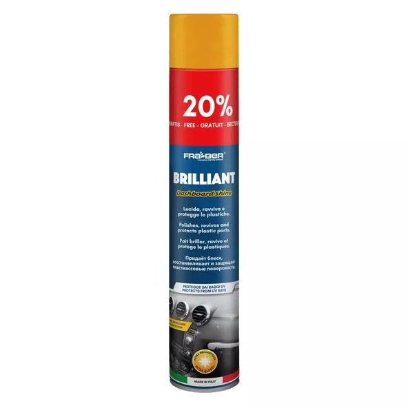 FRA-BER Brilliant Antistatik Konsol Ve İç Plastik Temizleyici Parlatıcı Vanilya Kokulu 750 ML ürün görseli 1