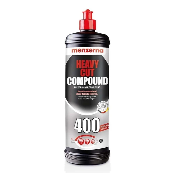 MENZERNA 400 Heavy Cut Compound Improved 400 Ağır Çizik Giderici Kalın Pasta 1000 ML ürün görseli 1