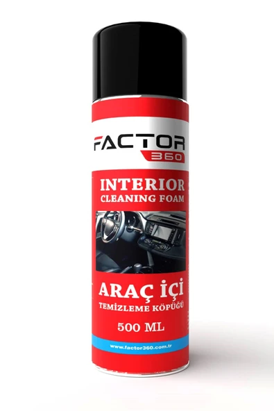 Factor360 Otomobil Araç İçi Temizleme Köpüğü Aerosol 500 ML ürün görseli 1